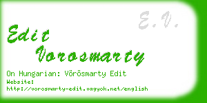 edit vorosmarty business card
